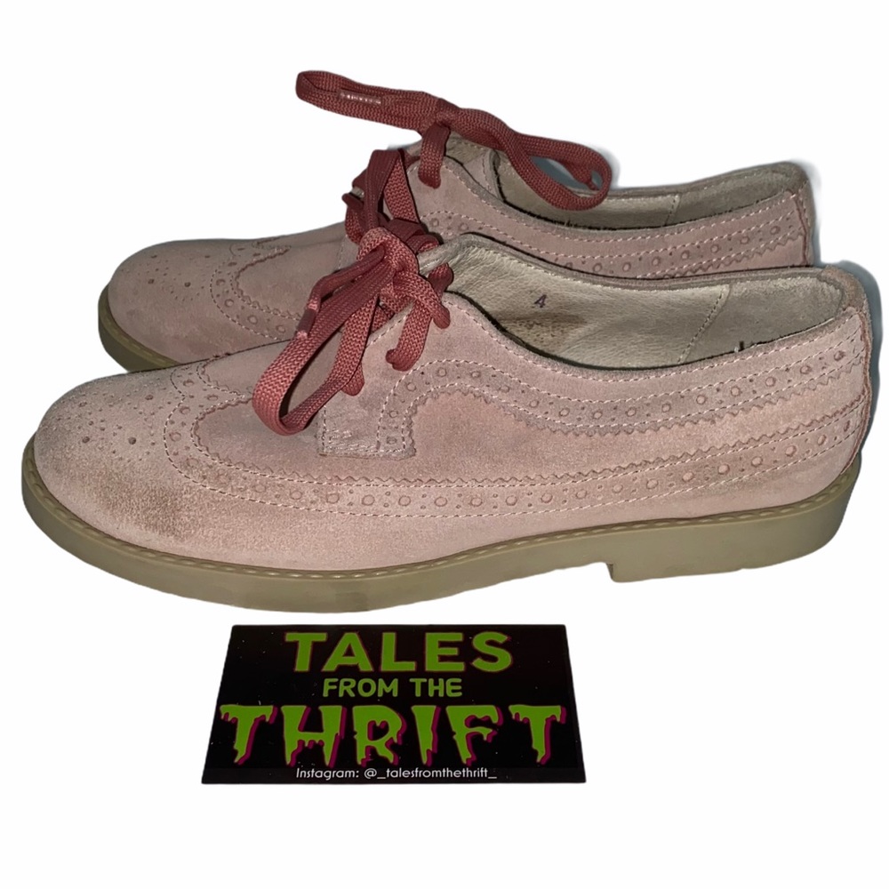 Brooks Brothers Pink Girls Suede Wingtip Shoes - Picture 2 of 11